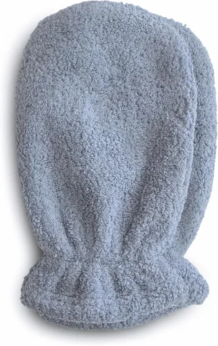 Vista 13 de mushie Manopla de baño para bebé, algodón orgánico, paquete de 2 unidades (azul bebé)