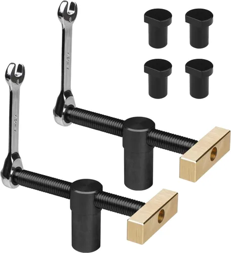Vista 9 de 2 abrazaderas de banco para perro de 3/4 pulgadas, clips de escritorio ajustables para carpintería, bancos de banco de accesorios para carpintería