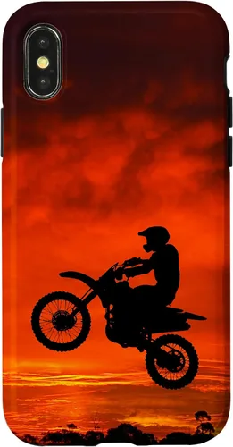 Vista 5 de Carcasa para iPhone 16 Motocross Dirt Bike Jump Sunset
