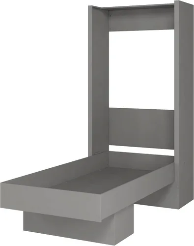 Vista 11 de Cama de pared Murphy Twin de fácil elevación en color negro con estante