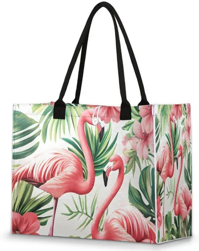 Vista 33 de Pardick Bolsa de mano reutilizable para mujer, bolsa de viaje, trabajo, compras, piscina y playa, A-04, Mediana