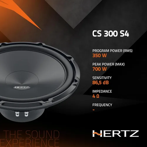 Vista 5 de HERTZ Cento Series CS-300-S4 Subwoofer SVC RMS de 4 ohmios de 12" (300 mm) 350 vatios
