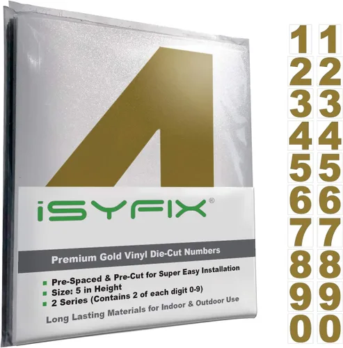 Vista 13 de iSYFIX Calcomanías de Números de Vinilo Verde Manzana – 1.5 Pulgadas Autoadhesivas (2 Juegos) – Calcomanía Premium Troquelada y Pre-espaciada