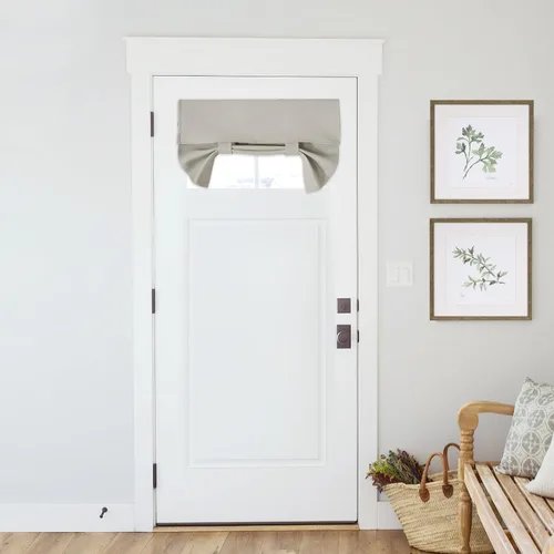 Vista 41 de PONY DANCE Cortinas de luz lateral, persianas opacas con aislamiento térmico para puerta francesa, puerta de vidrio de patio, 12 pulgadas de ancho x