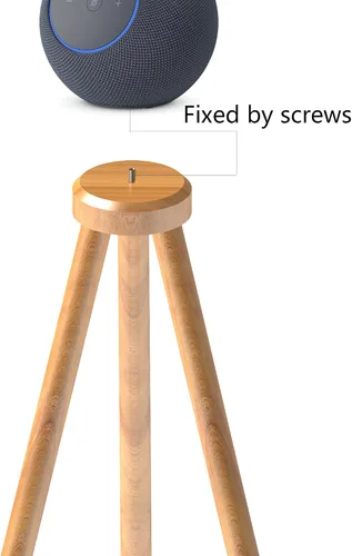 Vista 5 de Soporte de trípode de madera para Echo Studio (nuevo estudio 2025), SONOS Era100 y SONOS Era100sl, mejora la calidad del sonido mientras decoras tu