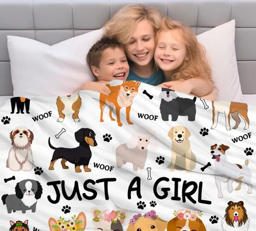 Vista 5 de Linda Manta para Perros de Cama Suave y Acogedora de Franela Manta Throw para Amantes de Perros Divertidos Regalos de Felpa de Mascota Cachorro