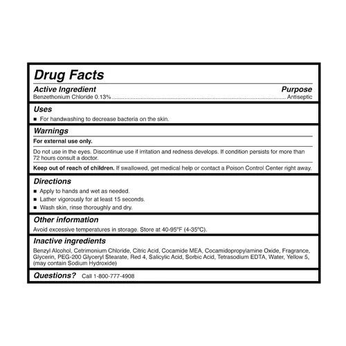 Vista 6 de McKesson Jabón líquido antibacteriano para manos, recarga, aroma limpio, 1 galón, 1 unidad Jabón antibacteriano, naranja claro, no hecho con látex