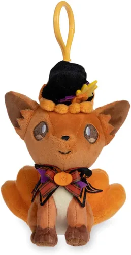 Vista 4 de Pokemon Centro: Vulpix Spooky Festival Plush Llavero, Multi colorido