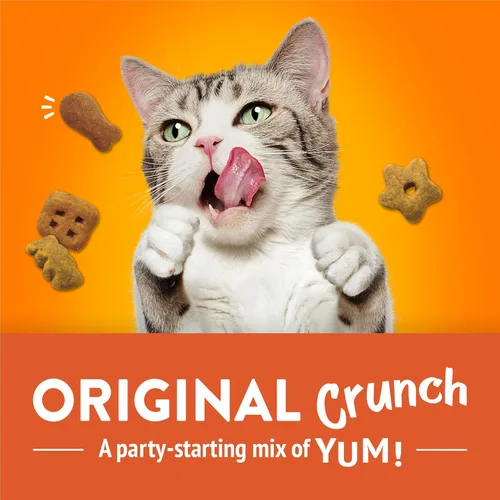 Vista 2 de Alimento para gatos Purina Friskies, Party Mix Original Crunch - Bolsa de 20 onzas