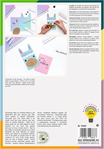 Vista 7 de folia 11649 Paquete de papel para manualidades, multicolor