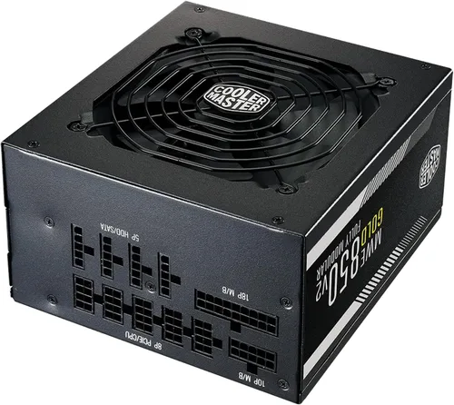 Vista 12 de Cooler Master MWE Gold 850 V2 PSU Full Modular, 850W, 80+ Gold, Diseñado para Nvidia RTX 5080 AMD RX 9070 XT, 2 Conectores EPS, Ventilador HDB