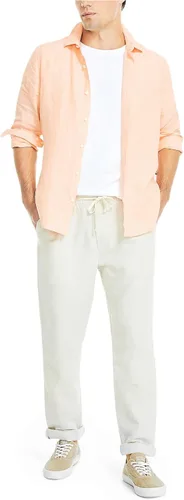 Vista 2 de Nautica Camisa de lino de ajuste clásico para hombre