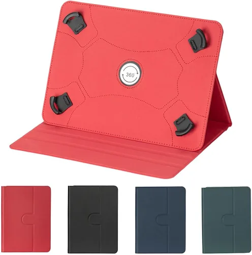 Vista 3 de Funda Universal para Tablet de 9-10,1 pulgadas, para SAIWAN D10A (10,1"), con Correa de Fijación de Silicona Ajustable - Negro WYTDY