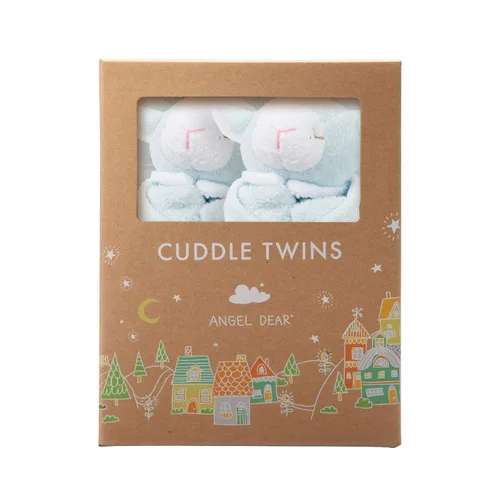 Vista 9 de Set de muñecos para abrazar Angel Dear, Cuddle Twins., Azul Elephant