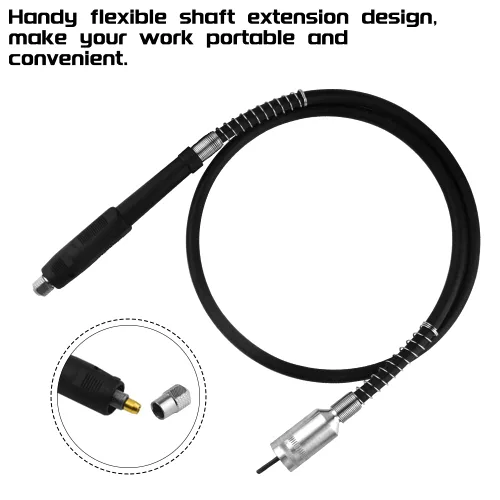Vista 3 de WMYCONGCONG Extensión de eje de taladro flexible Adaptador de eje flexible universal Accesorio para amoladora rotativa Dremel Herramientas