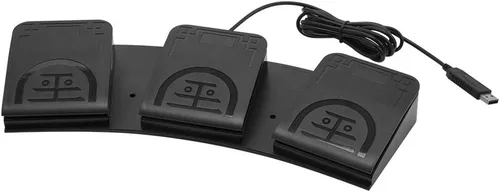 Vista 9 de iKKEGOL Pedal de pie USB mejorado con interruptor óptico de un solo control de tecla programable para teclado de computadora y ratón de juego HID