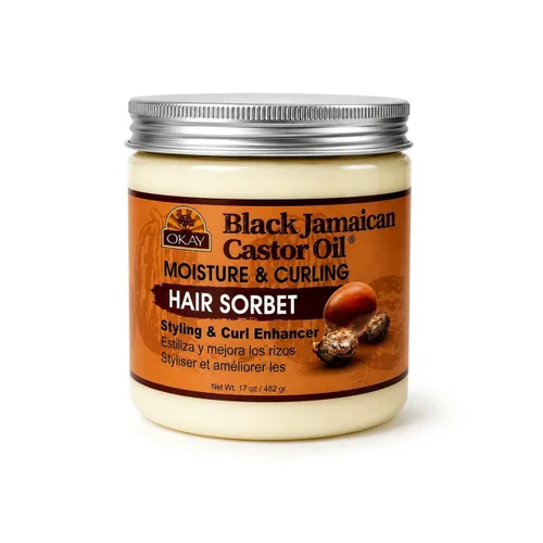 Vista 10 de Okay Aceite de ricino jamaicano negro, sorbete de humedad y rizado para el cabello, blanco, 7.25 onzas