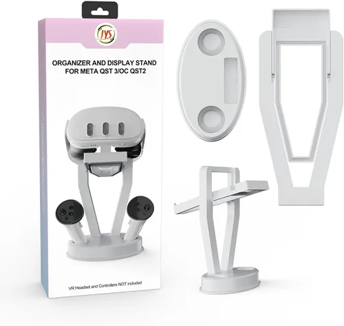Vista 7 de VR Stand,Organizer and Display Stand Compatible with Meta Quest 3PS VR Headset and Touch Controllers (White)