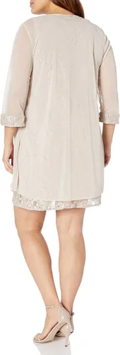 Vista 7 de R&M Richards Vestido de mujer Missy 2 PCE Flyaway de talla grande