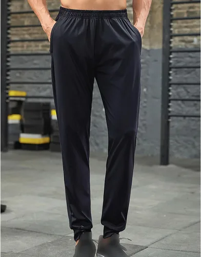 Vista 2 de JEShifangjiusu Pantalones deportivos para hombre, ligeros, con bolsillo con cremallera, pantalones de entrenamiento para correr, atléticos