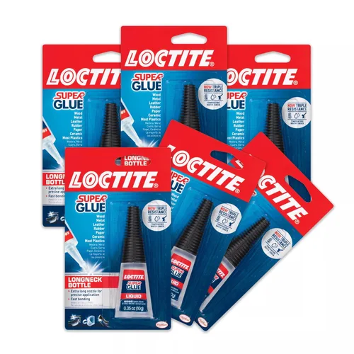 Vista 8 de Loctite Super Glue - Botella líquida de cuello largo, botella de 0.35 oz (paquete de 2) adhesivo instantáneo para plástico, madera y metal