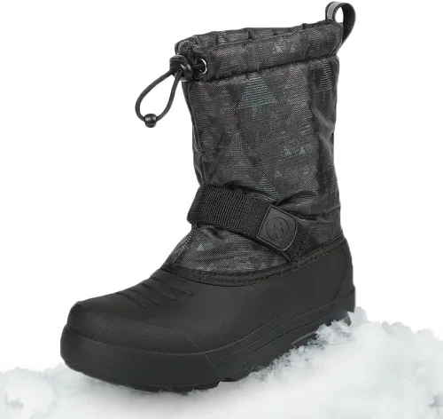 Vista 21 de Northside Frosty Botas de nieve de invierno aisladas con parte superior de nailon resistente al agua, forro de secado rápido, plantilla de EVA Baya