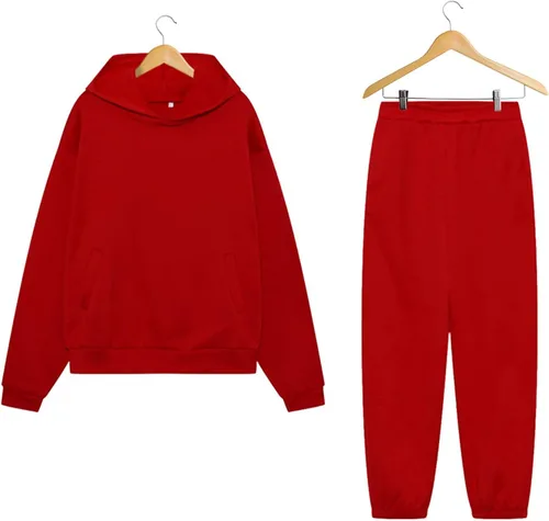 Vista 3 de Mujer Otoño e Invierno Color Sólido Deportes Casual Suéter Cintura Conjunto de Pantalones de Manga Larga Conjunto de Dos Piezas Mujer