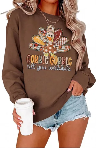 Vista 12 de Tis The Season - Sudadera de otoño para mujer, diseño de calabaza de Acción Beige