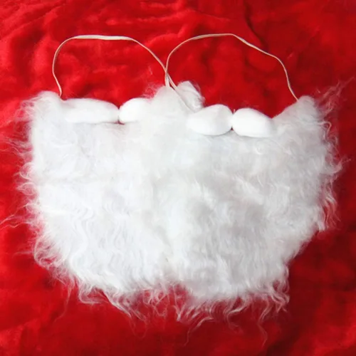 Vista 3 de NUOBESTY barba de Papá Noel blanca barba falsa Navidad Papá Noel barba accesorios para niños niñas y adultos disfrazar Papá Noel en fiesta de Navidad