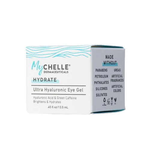 Vista 5 de MyChelle Dermaceuticals Gel de ojos ultra hialurónico (0.45 onzas líquidas), rica hidratación para piel seca con ácido hialurónico vegano, ayuda a