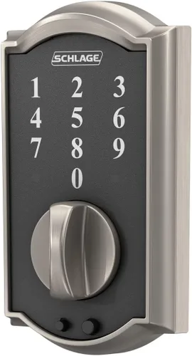 Vista 7 de Schlage BE375 CAM 619 Touch Camelot - Cerradura electrónica de entrada sin llave, níquel satinado (paquete de 6)