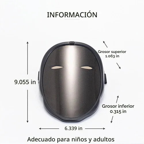 Vista 4 de Máscara LED con transformación facial, aplicación programable, máscara digital inteligente con luz LED para niños, adultos, hombres, disfraz
