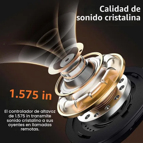 Vista 6 de EKSA Auriculares Bluetooth para conductor de camión con micrófono, auriculares inalámbricos con cancelación de ruido ambiental, alcance inalámbrico