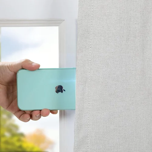 Vista 5 de TWOPAGES Cortinas plisadas opacas de 63 pulgadas de largo para ventanas pequeñas, paneles de lino con aislamiento térmico
