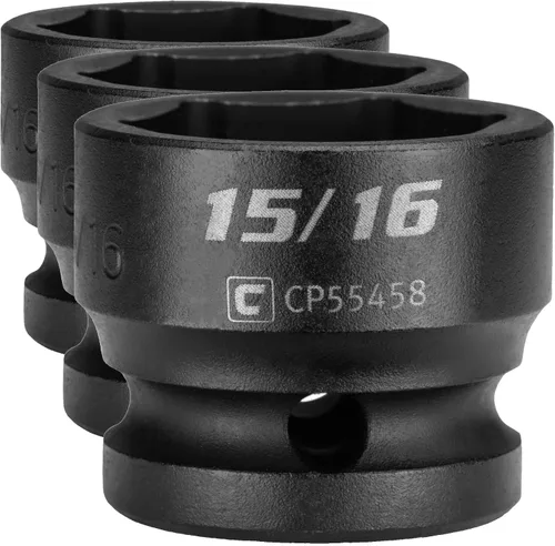Vista 21 de Capri Tools Dado de impacto corto de 1 pulgada, transmisión de 1/2 pulgada, 6 puntos, SAE