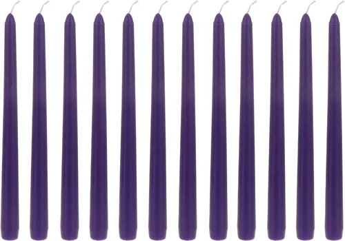 Vista 38 de Mega Candles 48 velas cónicas negras rectas sin perfume, vela de cera vertida a mano de 4 x 3/4 pulgadas, decoración del hogar, recepciones de boda
