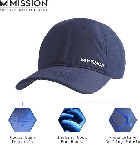 Vista 2 de MISSION Cooling Performance Hat - Unisex Baseball Cap for Men and Women - Instant-Cooling Fabric, Adjustable Fit