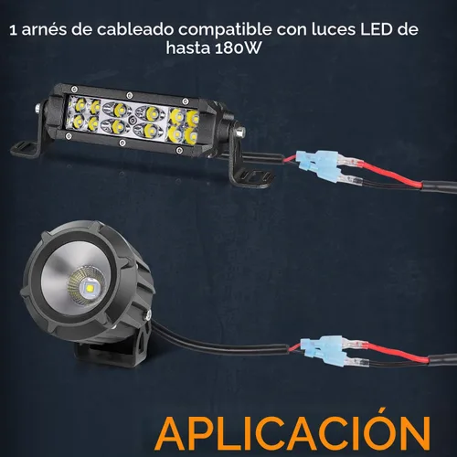 Vista 4 de Arnés de Cableado de 1 Cable, Nirider Interruptor de Manillar de Motocicleta 12V Relé de 40A Fusible Kit de Arnés de Cableado de Nylon para Barras
