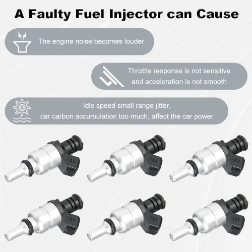 Vista 7 de JDMON Inyectores de combustible de repuesto para BMW 320i 323i 325ci 325i 325xi 525i 528i X3 Z3 Z4 2.2L 2.5L 2.8L I6 1427240 1439800 FJ663 852-12172
