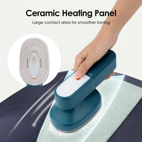 Vista 5 de Vaporizador de ropa de vapor de mano portátil para viajes en casa para planchar ropa planchado húmedo seco caliente máquina de planchar plegado mini
