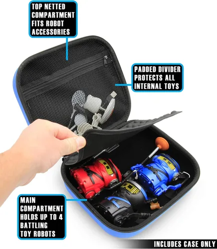 Vista 5 de CASEMATIX Funda de robot compatible con 4 Ninja Bots Battle Bots y accesorios de juguetes ninja, solo incluye funda