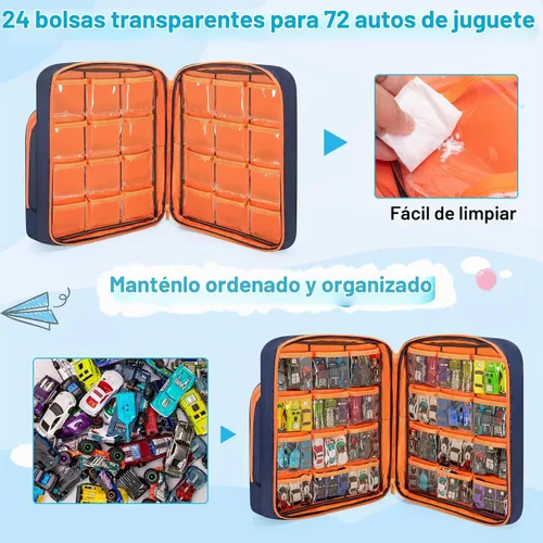 Vista 3 de CURMIO Estuche de almacenamiento portátil compatible con autos de juguete