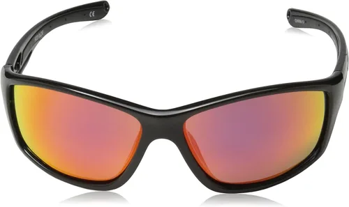 Vista 2 de Body Glove Gafas de sol polarizadas Bobby para hombre, Espejo negrorojo brillante