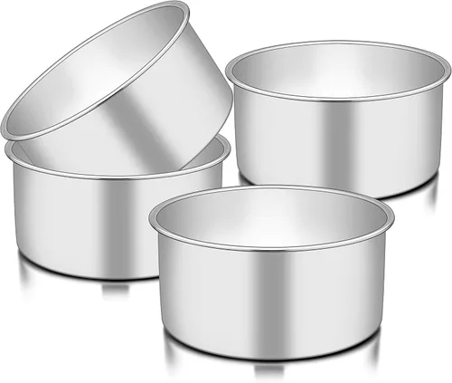 Vista 16 de TeamFar Molde para pasteles de 6 pulgadas, 6 "x 3" de acero inoxidable