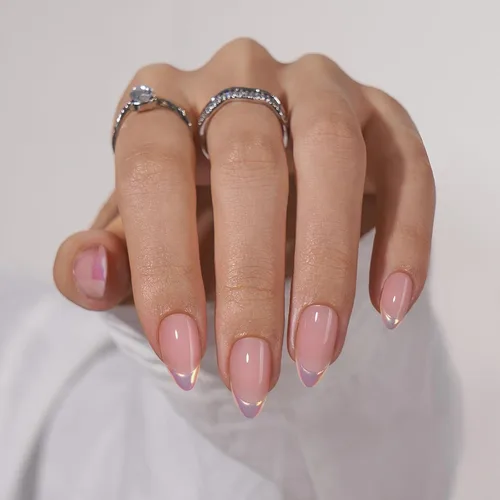 Vista 39 de BTArtbox Uñas Postizas Blancas Cortas a Presión - Uñas Postizas de Gel Suave en Forma de Almendra, Uñas Blancas con Pegamento para Uñas, Uñas