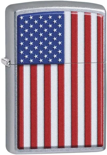 Vista 72 de Zippo encendedores con la bandera de EE. UU.
