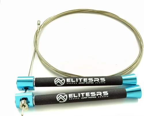 Vista 3 de Elite Jumps - Cuerda de saltar con cuentas pesadas - Cuerda de saltar con peso de 6.5 onzas para mujer - Duradero y resistente - Cuerda ajustable