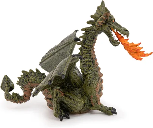 Vista 6 de Papo Figura de dragón con llama, colección del mundo encantado, niños a partir de 3 años