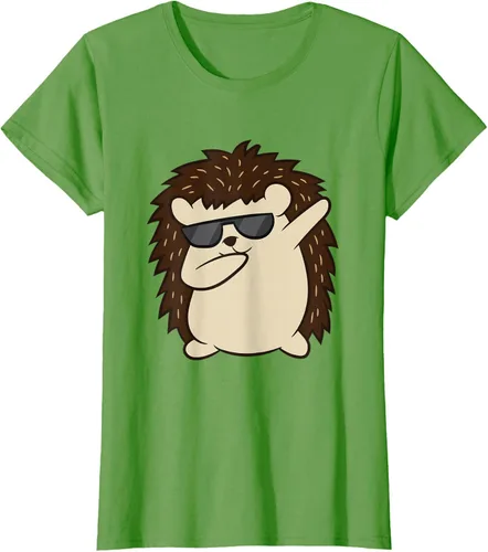 Vista 4 de Dabbing Hedgehog Funny Hedgehog Camiseta S