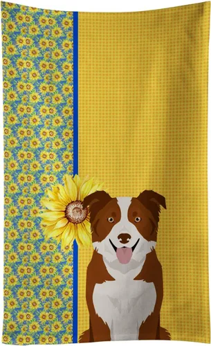 Vista 126 de Caroline's Treasures WDK5313KTWL - Toalla de cocina con diseño de girasoles de verano, color negro y tostado, Airedale Terrier, toalla de mano
